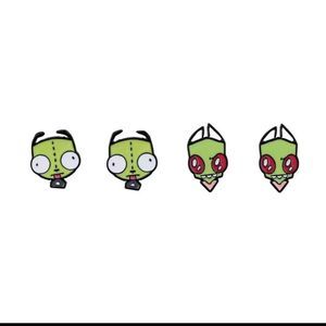 Invader zim set of 2 pairs of earrings gir and zim Nickelodeon
